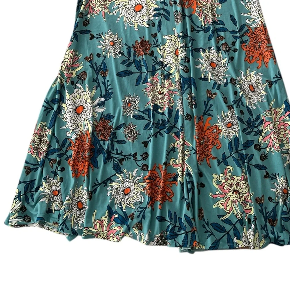 LuLaRoe Floral Maxi Skirt • Foldable Yoga Waistband • A-line • Ankle-length - Picture 8 of 9